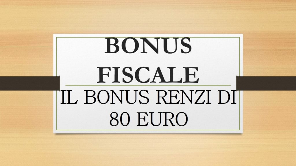 bonus renzi