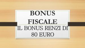 bonus renzi