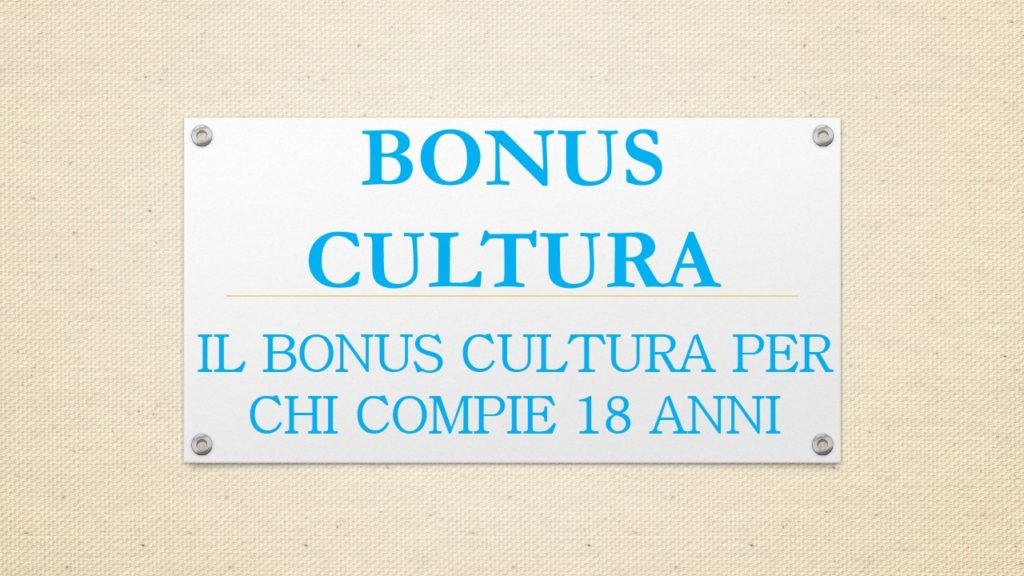 bonus cultura 2001