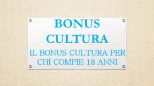 bonus cultura 2001