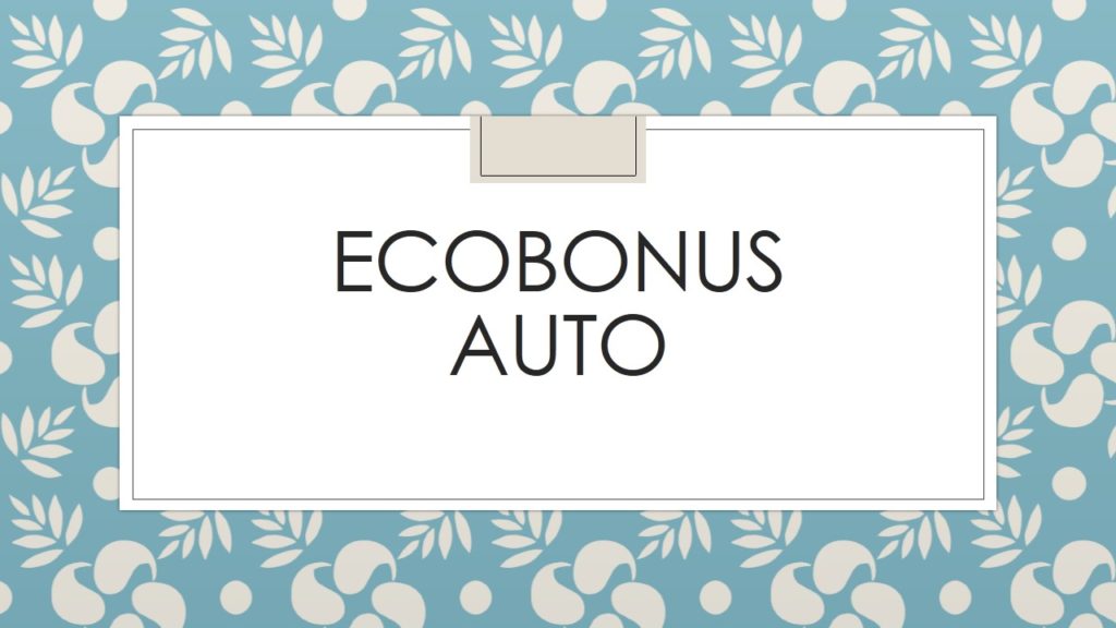 ecobonus auto