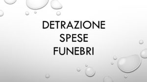 detrazione spese funebri