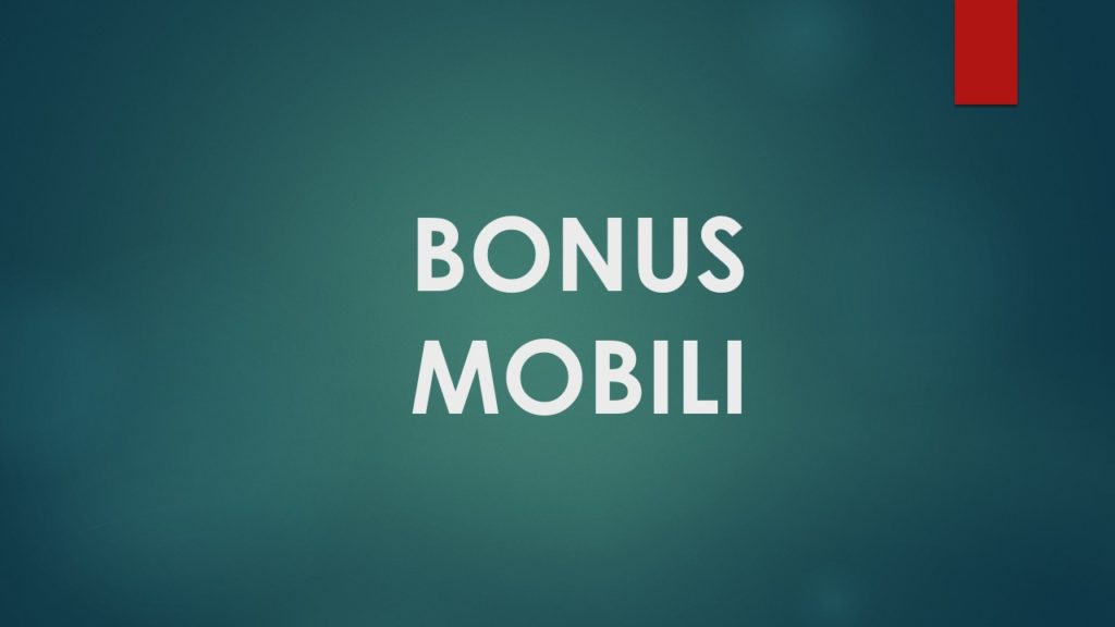 BONUS MOBILI 2020